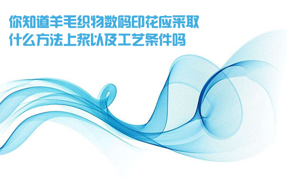 你知道(dào)羊毛織物數(shù)碼印花應采(cǎi)取什麽方法(fǎ)上漿以及工(gong)藝條件嗎